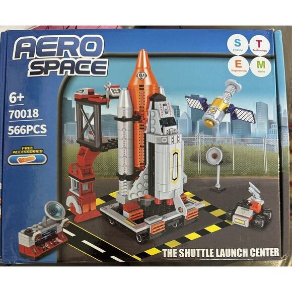 -GAME Space Exploration Shuttle For 6-12 yrs Aerospace Building Kit 566 pcs. - Picture 1 of 2